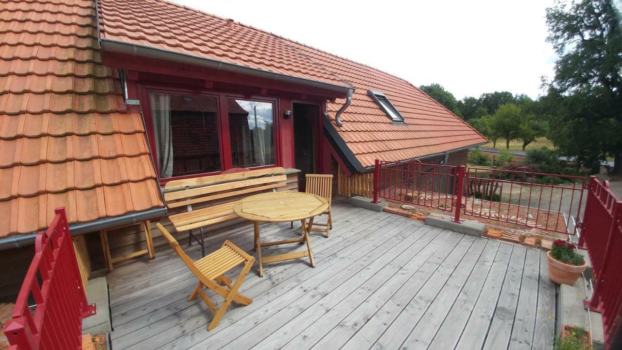 Ziegeleihof inmitten von Wiesen und Wäldern Degenershausen Exterior foto